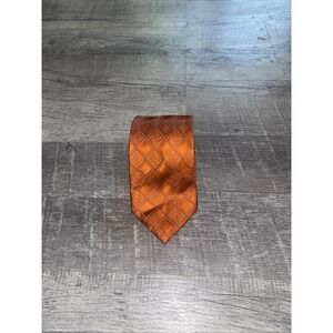 Steve Harvey Collection Orange Silk Neck Tie